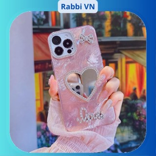 [GNKTG14] Ốp lưng iphone GIẤY NHĂN KIM TUYẾN Gương 7plus/xsmax/11/12/13/14/15/16/17/pro/plus/promax(Ốp Stick Hồng) RABBI