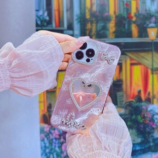 [GNKTG14] Ốp lưng iphone GIẤY NHĂN KIM TUYẾN Gương 7plus/xsmax/11/12/13/14/15/16/17/pro/plus/promax(Ốp Stick Hồng) RABBI