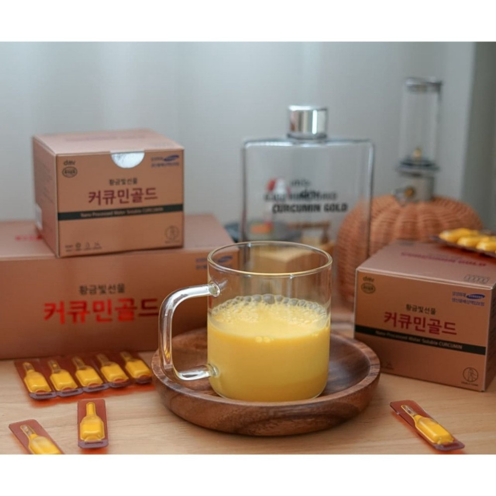 Tinh Chất Nghệ Nano Curcumin Gold Hàn Quốc Tăng Cường Sức Khỏe Hộp 50 Tuýp ( hàng mới về )