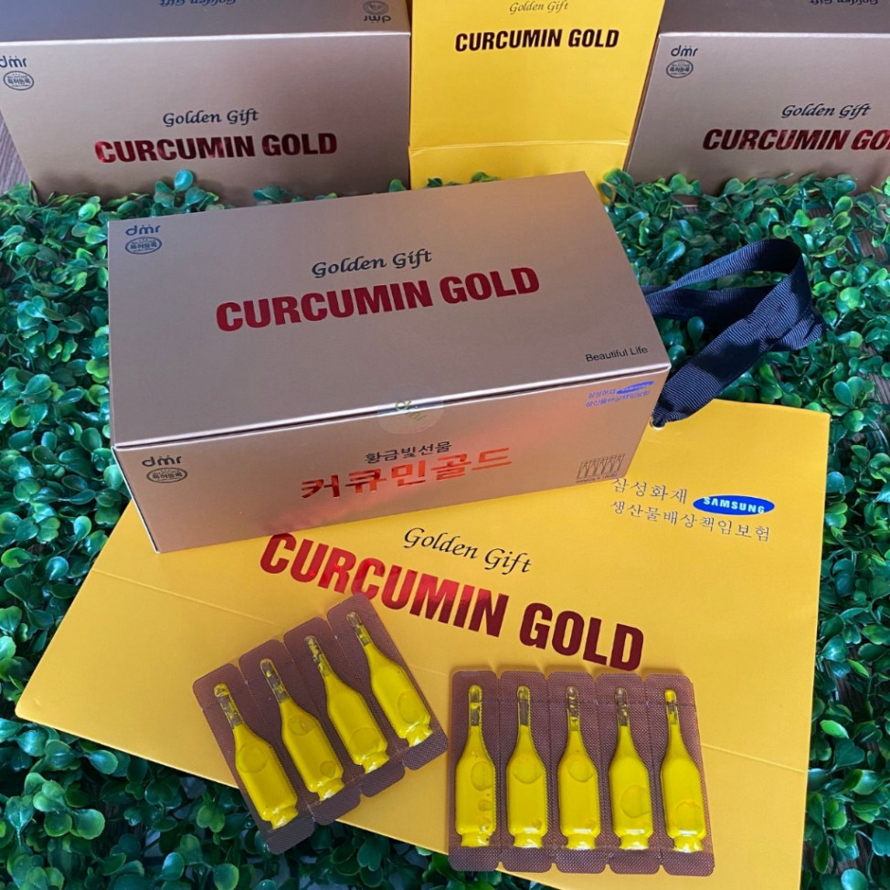 Tinh Chất Nghệ Nano Curcumin Gold Hàn Quốc Tăng Cường Sức Khỏe Hộp 50 Tuýp ( hàng mới về )
