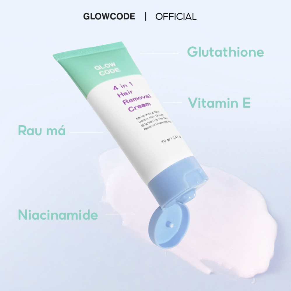 A kem tẩy lông GlowCode 4IN1 tẩy lông tay chân hỗ trợ sáng da A ...