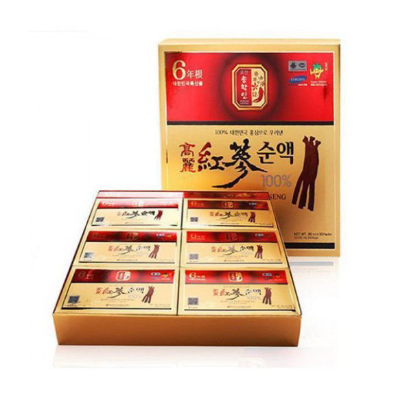 Nước Tinh Chất 100% Hồng Sâm Pocheon 30 Gói x 80ml Dành Cho Người Tiểu Đường ( hàng mới về )