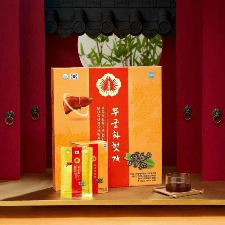 Nước uống giải rượu bổ gan Hàn Quốc Mugunghwa Hovenia Dulcis 30 gói x 70ml ( hàng mới về )