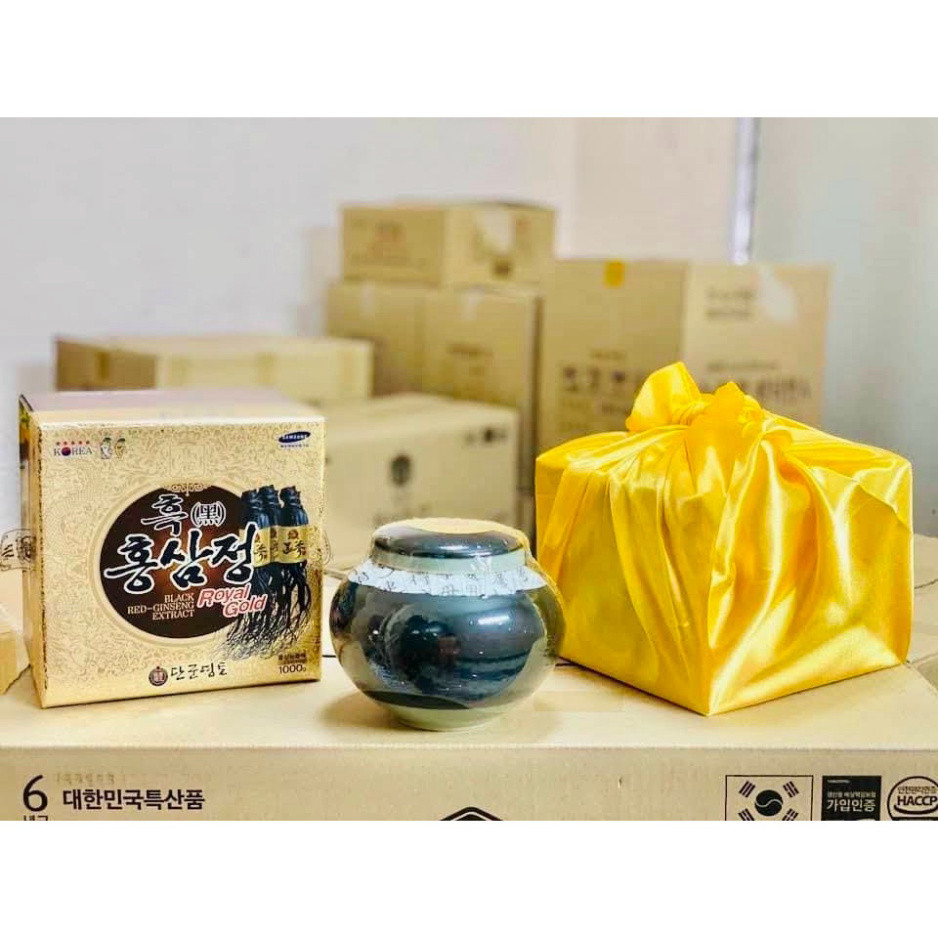 Cao Hắc Sâm 6 Năm Tuổi KANGHWA Hàn Quốc 1000g (Six-Years Black Ginseng Extract ROYAL GOLD) ( hàng mới về )