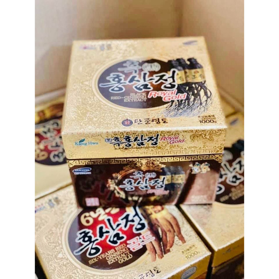 Cao Hắc Sâm 6 Năm Tuổi KANGHWA Hàn Quốc 1000g (Six-Years Black Ginseng Extract ROYAL GOLD) ( hàng mới về )