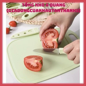 DỤNG CỤ LÀM BẾP CHẾ BIẾN AN TOÀN - Set Dao Thớt Kéo Nạo Nhiều Màu Cao Cấp,Bộ Dao Thớt Kéo Nạo 4 Chi Tiết Nhỏ Gọn