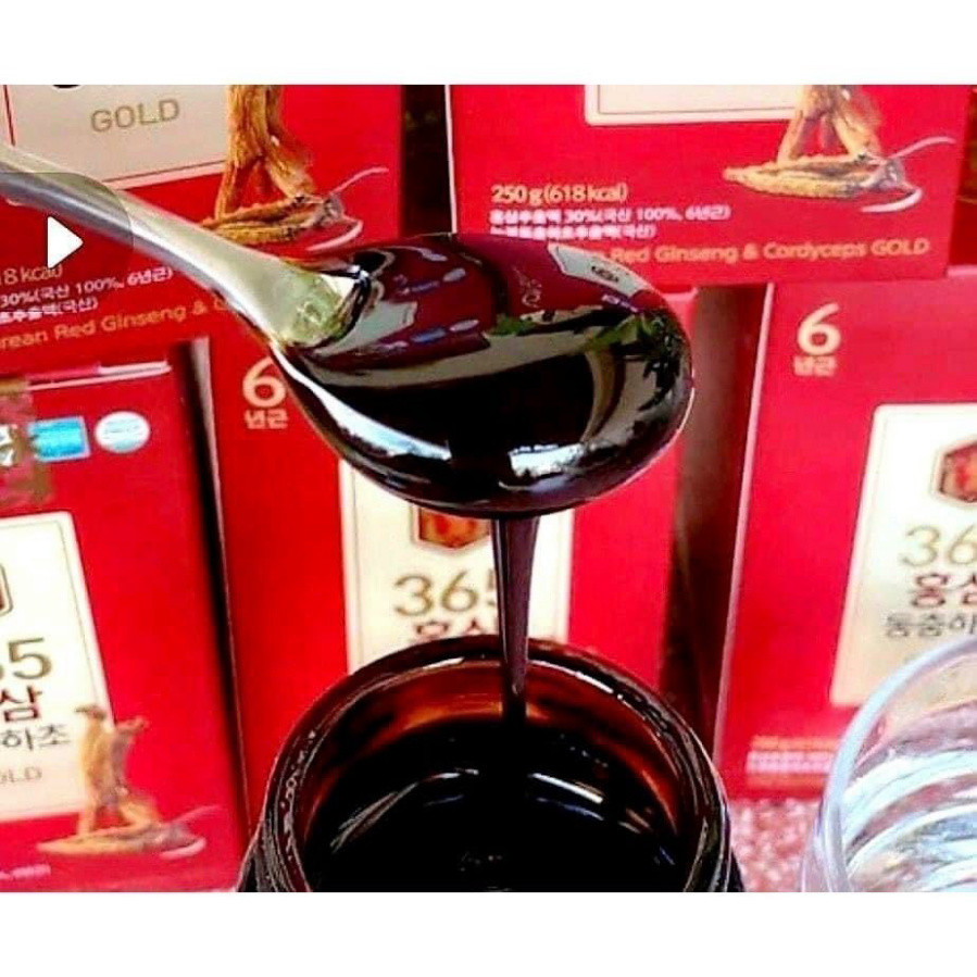 Cao Hồng Sâm Đông Trùng Hạ Thảo 365 Hàn Quốc, Hộp 4 Lọ x 240gr ( hàng mới về )