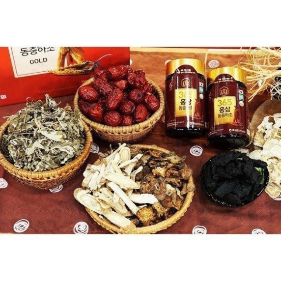 Cao Hồng Sâm Đông Trùng Hạ Thảo 365 Hàn Quốc, Hộp 4 Lọ x 240gr ( hàng mới về )