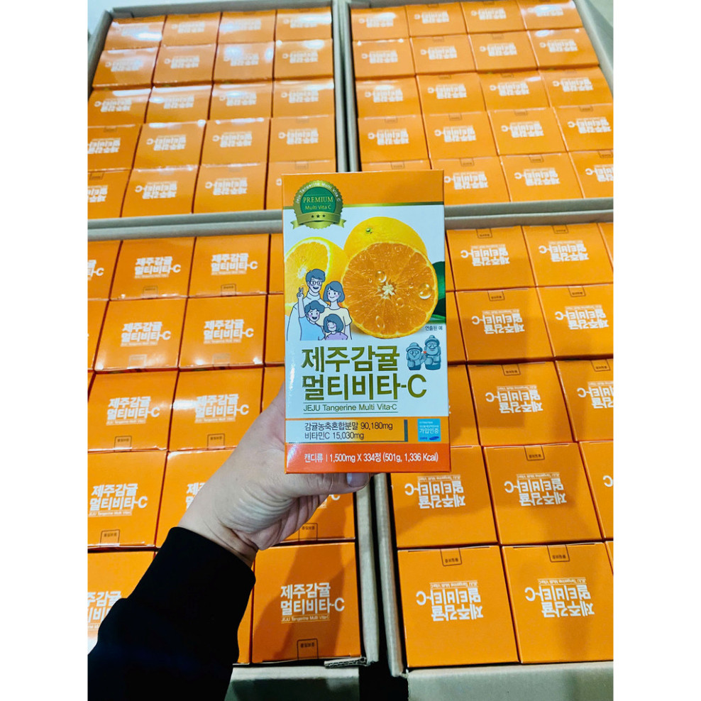 [DATE 11-2027]  VITAMIN C JEJU CHUẨN HÀN QUỐC (Hộp 334 viên) lọ 500g ( hàng mới về )