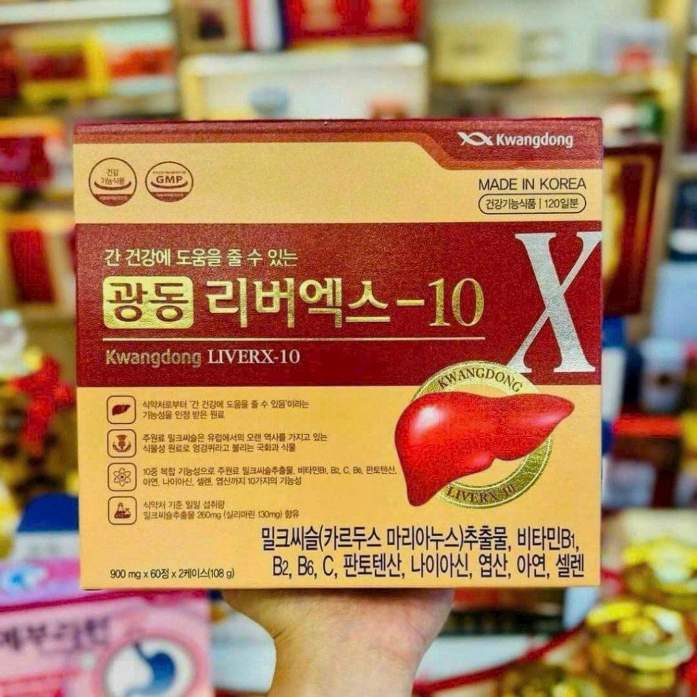 Viên Uống Bổ Gan Kwangdong LiverX-10 Hàn Quốc, Hộp 120 Viên ( hàng mới về )