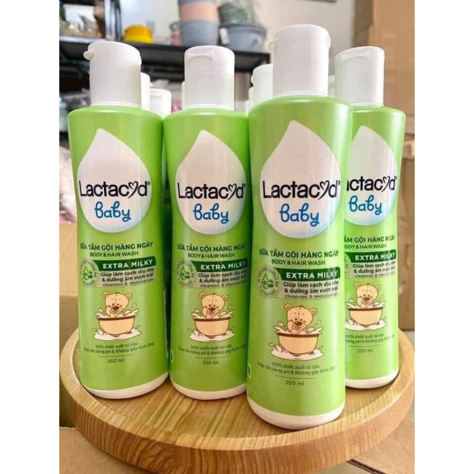 Sữa Tắm Gội Trẻ Em Lactacyd Baby Extra Milky Lành Tính Dịu Nhẹ Cho Trẻ Từ Sơ Sinh Chai 250ml/500ml mẫu mới
