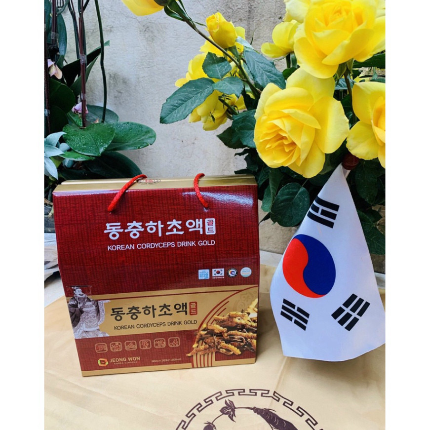Nước Đông Trùng Hạ Thảo Hàn Quốc Jeongwon hộp 20 gói x 80ml ( hàng mới về )