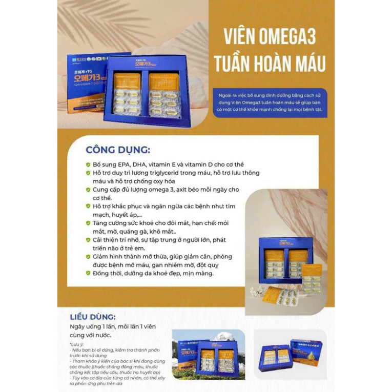 [HÀNG MỚI VỀ] Viên Omega Dầu Cá Gia Đình 60v Hàn Quốc - Supercritical Extracted rTG Omega 3 Premium ( hàng mới về )