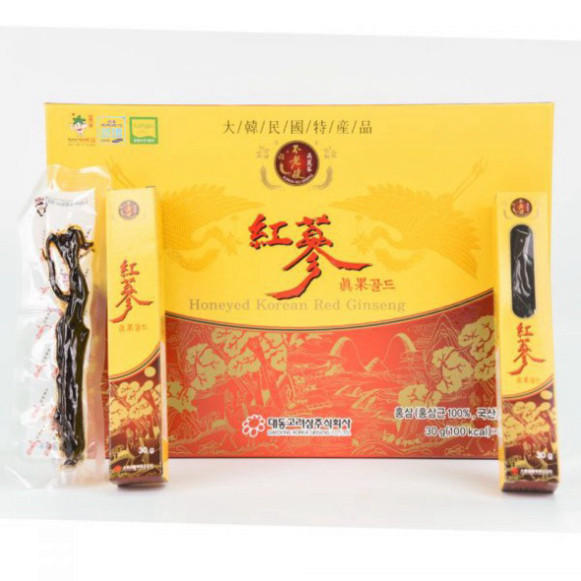 Hồng Sâm Nguyên Củ Tẩm Mật Ong Daedong Korea Ginseng Hàn Quốc Hộp Giấy 10 Củ 300gram ( hàng mới về )