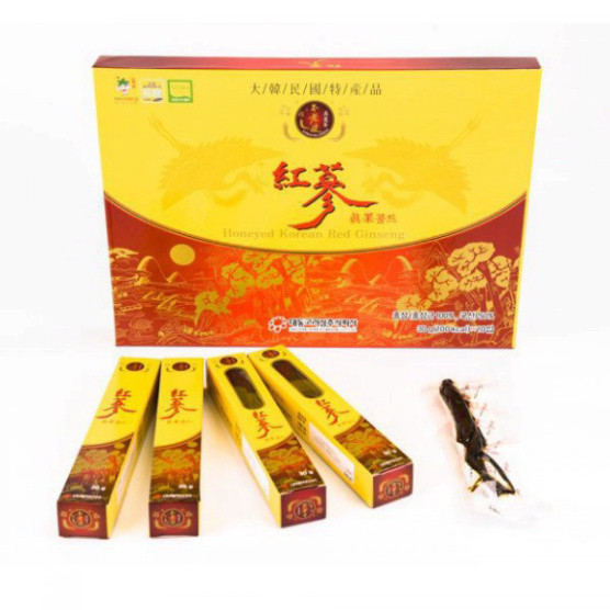Hồng Sâm Nguyên Củ Tẩm Mật Ong Daedong Korea Ginseng Hàn Quốc Hộp Giấy 10 Củ 300gram ( hàng mới về )