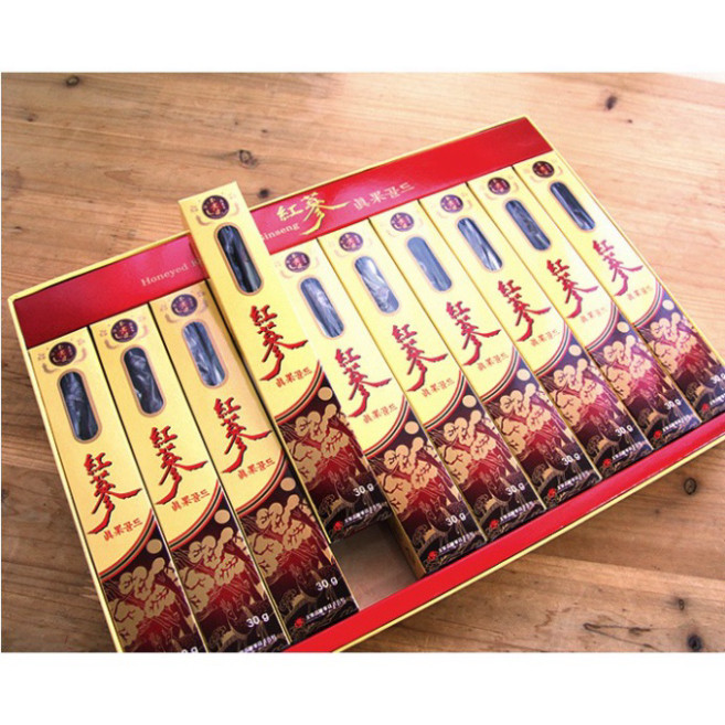 Hồng Sâm Nguyên Củ Tẩm Mật Ong Daedong Korea Ginseng Hàn Quốc Hộp Giấy 10 Củ 300gram ( hàng mới về )