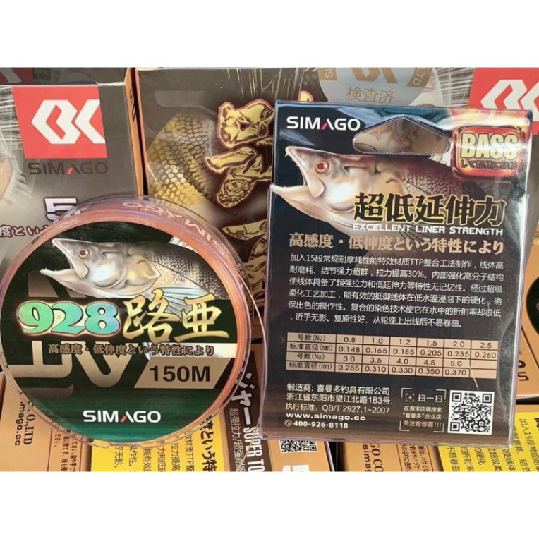 Cước câu cá Simago 928 - 150m hàng loại 1 ( HÀNG CHÍNH HÃNG )Chuyên làm trục cước tải cá cao chất lượng hgtt