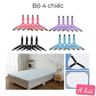 Set 4 Kẹp giữ cố định Ga Giường Drap Chống Xê dịch (sẵn) 🌸🌸🌸