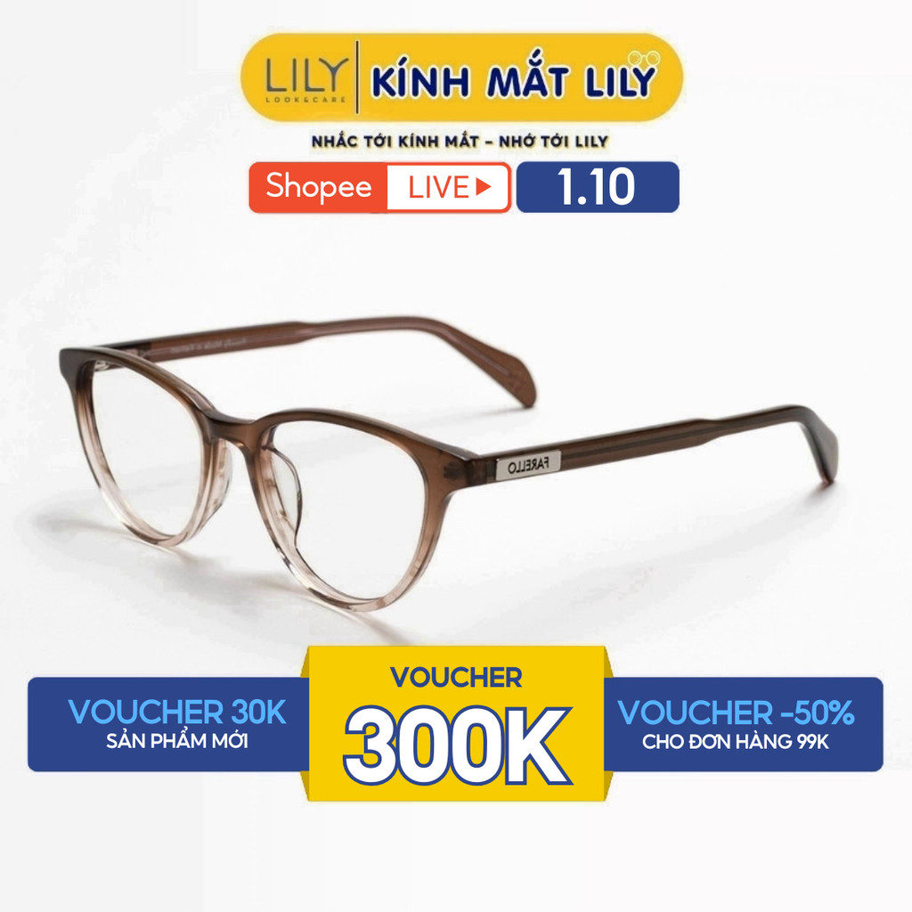 Gọng kính cao cấp nữ FARELLO Wind mắt mèo chất liệu nhựa Acetate dày ...