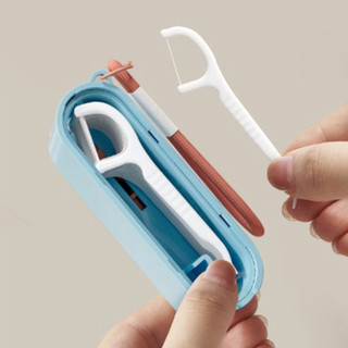 Hộp Đựng Tăm Chỉ Nha Khoa Mini Có Nút Nhấn Tự Động, Bỏ Túi Nhỏ Gọn Chống Nước Bụi Bẩn Sang Trọng Life Plus - HT04