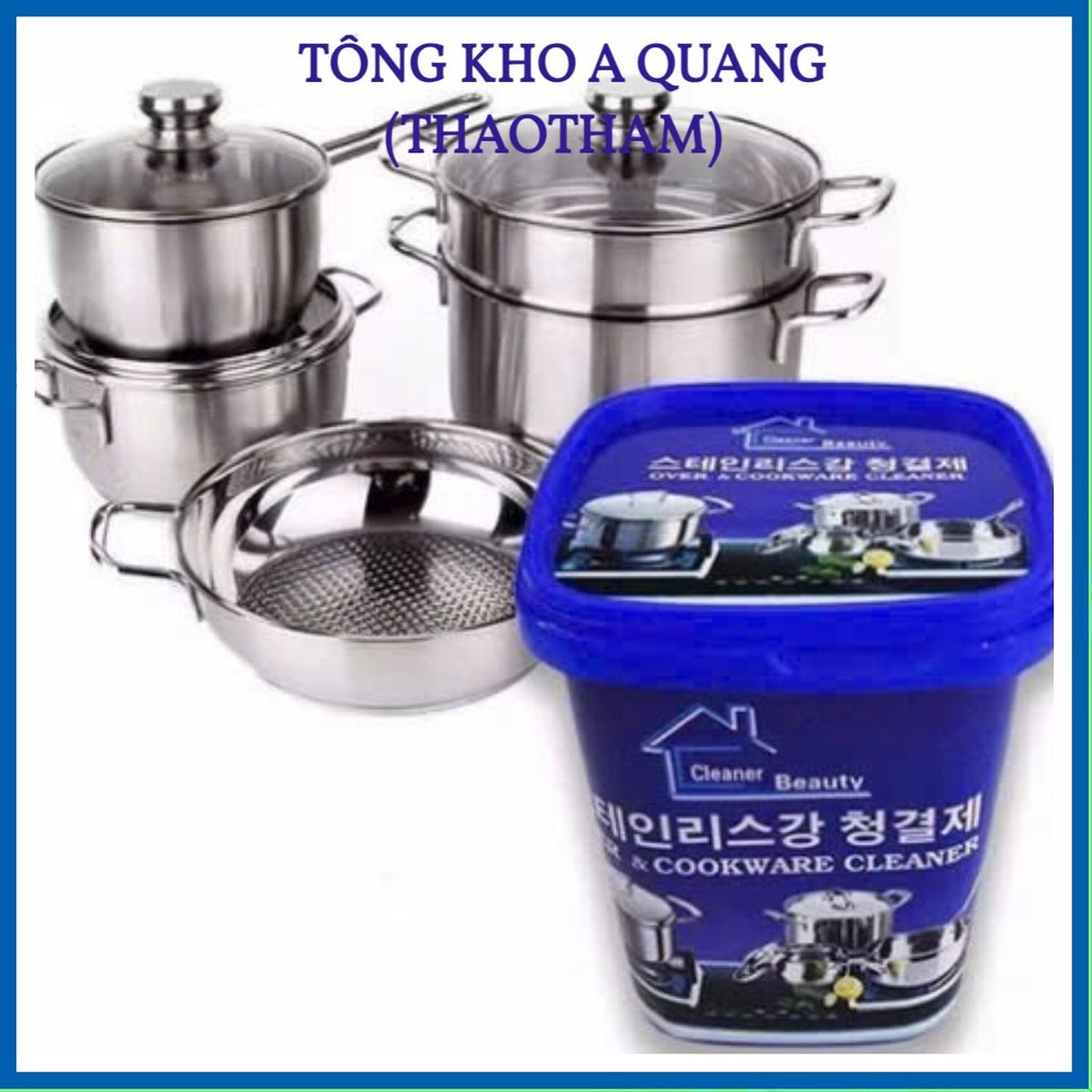 Kem Tẩy Xoong Nồi An Toàn Hàn Quốc,Lọ Bột Tẩy Rửa Đồ Nhà Bếp Không Độc Hại - BỘT TẨY TIỆN LỢI TẨY SẠCH DẦU MỠ LÂU NGÀY