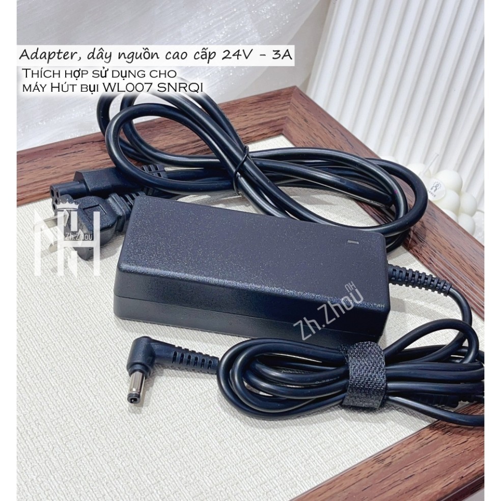 Dây sạc máy hút bụi móng SNRQI 007 , T9 ,chỉ dùng cho máy hút SNRQI , Sạc SNRQI 24V
