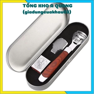 BỘ CHÀ GÓT CHÂN KÈM LƯỠI THAY THẾ - Dụng Cụ Tẩy Tế Bào Chết Ở Gót Chân,Dụng Cụ Mài Gót Chân Inox Cao Cấp