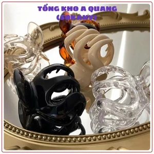 COMBO 3 KẸP CỨNG BÓNG ĐẸP XINH TIỆN DỤNG - Bộ 3 Kẹp Tóc Bền Chắc Dễ Dùng,Kẹp Tóc Nữ Càng Cua Nhựa Trong Suốt