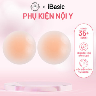 Miếng dán ngực silicone iBasic có lỗ thoáng khí chống mồ hôi siêu dính tái sử dụng PK117-1