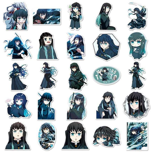 Bộ 50 Tokitou Muichirou Dán Anime Demon Slayer Laptop Xe Đạp Đàn Guitar Ván Trượt DIY Chống Thấm Nước