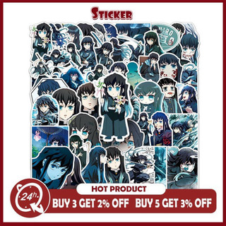 Bộ 50 Tokitou Muichirou Dán Anime Demon Slayer Laptop Xe Đạp Đàn Guitar Ván Trượt DIY Chống Thấm Nước