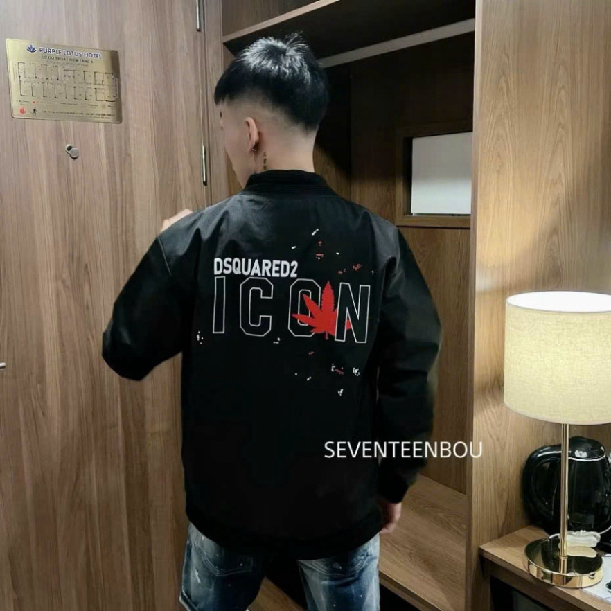 Áo khoác gió nam nữ dsq2 bomber ,áo khoác boy phố đủ mẫu chất liệu gió 2 lớp phù hợp đi mưa nhẹ se lạnh ok thoải mái Hot