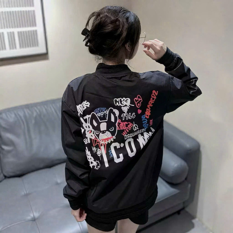 Áo khoác gió nam nữ dsq2 bomber ,áo khoác boy phố đủ mẫu chất liệu gió 2 lớp phù hợp đi mưa nhẹ se lạnh ok thoải mái Hot