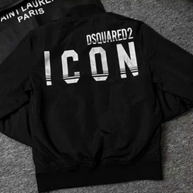 Áo Khoác Gió Bomber Dsq Nam Nữ Boy Phố Bá Cháy, Áo Gió Dsquared2 In trước Sau Siêu Đẹp 2024 Hot trend 2025