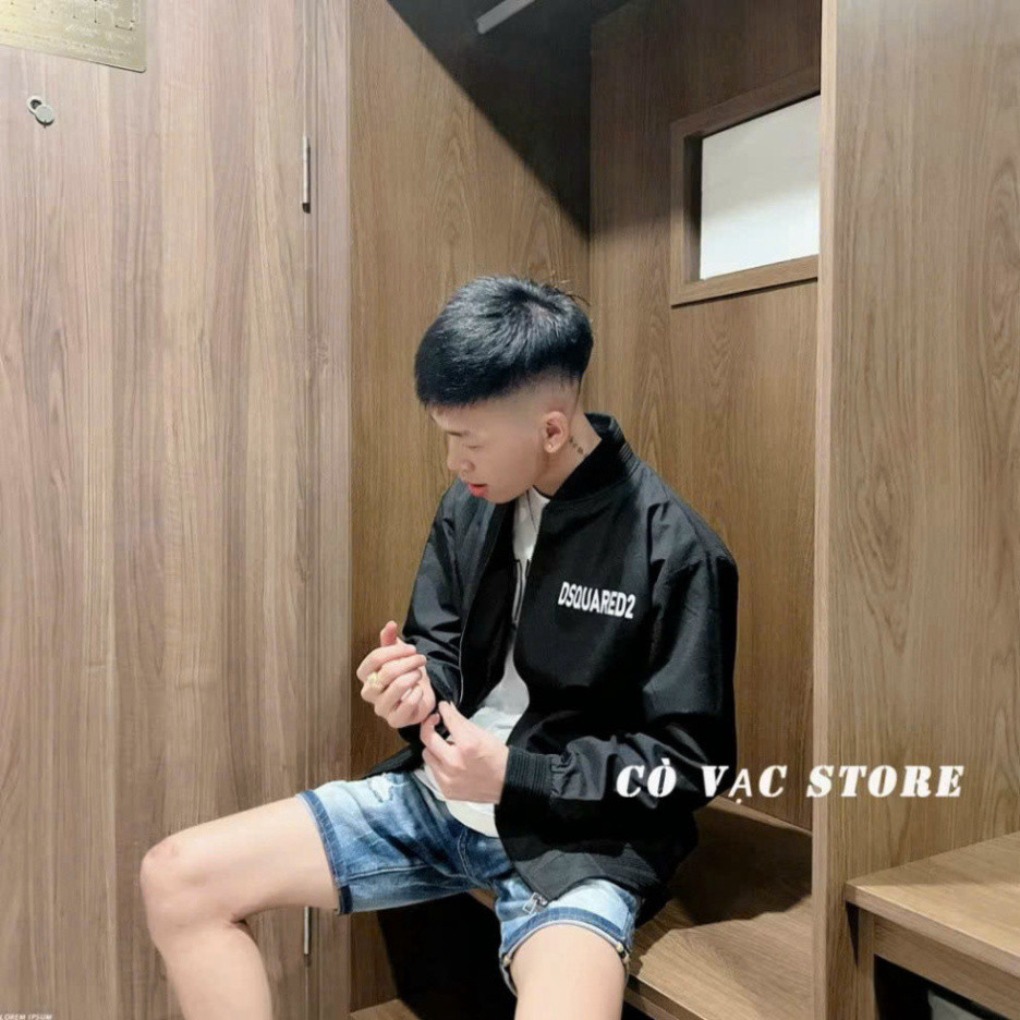 Áo khoác gió nam nữ dsq2 ,áo khoác bomper dsq phối lá Phong hàng siêu hót 2 lớp mẫu mới đủ size cho các boy phố Hot tren