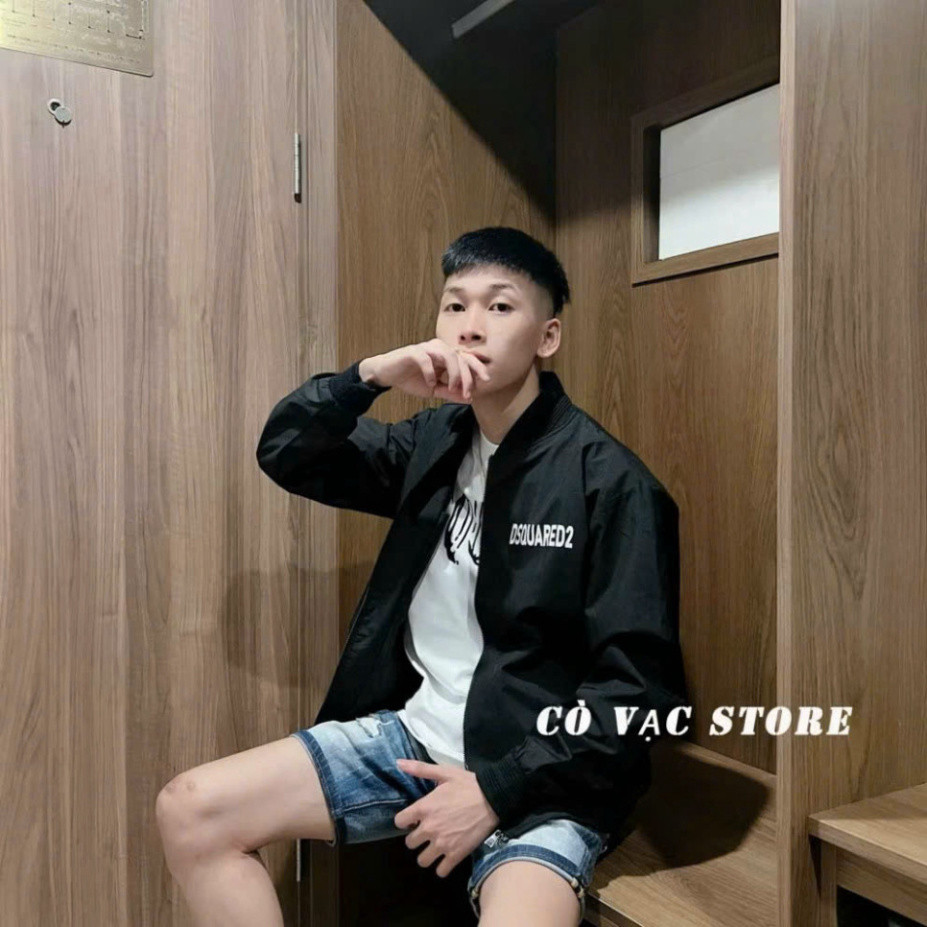 Áo khoác gió nam nữ dsq2 ,áo khoác bomper dsq phối lá Phong hàng siêu hót 2 lớp mẫu mới đủ size cho các boy phố Hot tren