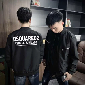 Áo bomber nam DSQ2 bản basic, Áo khoác gió dsq2 hai lớp, Áo khoác gió đen mix 2 khóa, Áo khoác gió DSQ Milano Hot trend