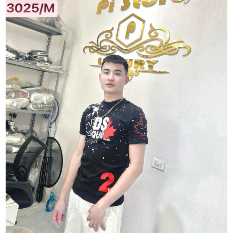 Áo Phông Nam Dsquared2 DSQ2 Icon viền cổ ,Áo Phông DSQ2 Nam Nữ Lá Phong chất cotton cao cấp 100% hot trend 2023 Hot tren