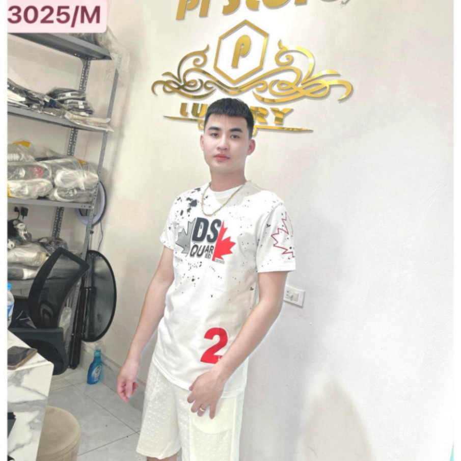 Áo Phông Nam Dsquared2 DSQ2 Icon viền cổ ,Áo Phông DSQ2 Nam Nữ Lá Phong chất cotton cao cấp 100% hot trend 2023 Hot tren