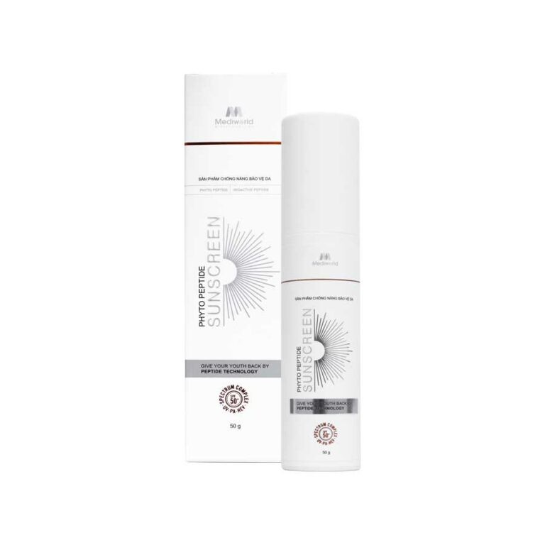 Kem chống nắng peptite cho da sau xâm lấn chống ánh sáng xanh Mediworld Phyto Peptide Sunscreen 50g