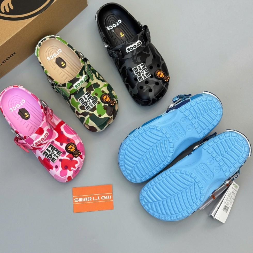 Giày Cro.cs Clog Classic ABC Camo Bape ss2025