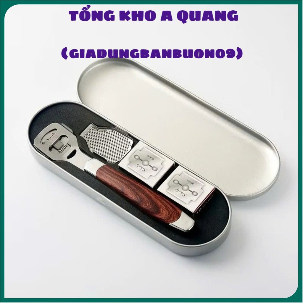 BỘ MÀI GÓT CHÂN KÈM LƯỠI DAO THAY THẾ - Dụng Cụ Cạo Da Chết Giúp Da Mịn Màng,Dụng Cụ Chà Gót Chân Tẩy Tế Bào Chết