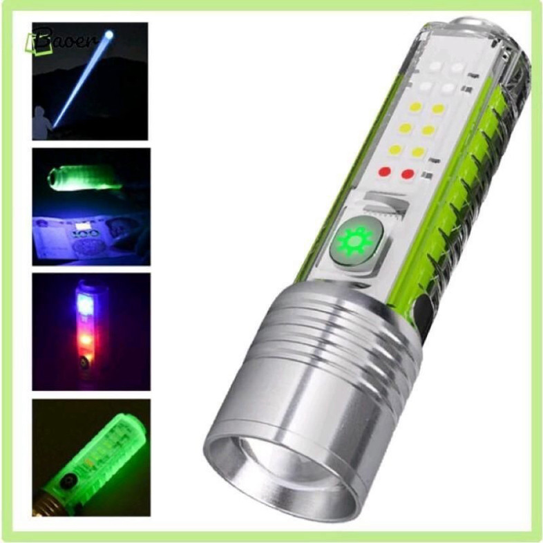 Đèn pin mini cầm tay 6 chế độ sáng đa năng 520 huongquyet ntt95