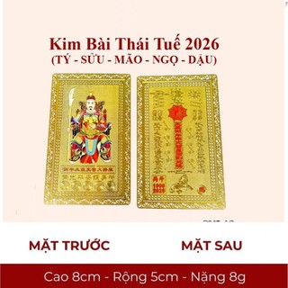 [Thẻ Kim Loại] Kim Bài Thái Tuế 2026 hoá giải điều khôn may mắn nhét ví