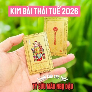 [Thẻ Kim Loại] Kim Bài Thái Tuế 2026 hoá giải điều khôn may mắn nhét ví