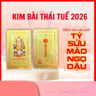 Thẻ kim bài thái tuế 2026 [THẺ KIM LOẠI] (Đã Khai Quang)