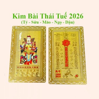 Thẻ kim bài thái tuế 2026 [THẺ KIM LOẠI] (Đã Khai Quang)