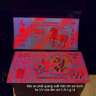 [SERI ĐẸP VIP] Tờ Tiền Ngựa Macao 100 Lưu Niệm Số Seri Đẹp, Full Bát Quý 0-9, Sảnh Tiến, Taxi 68-79