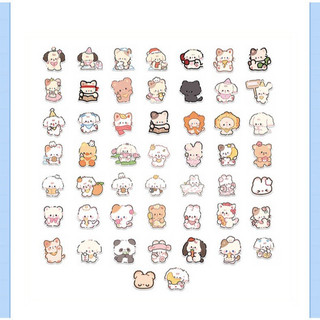 set 100 sticker động vật đáng yêu mini hình dán cắt sẵn có keo trang trí