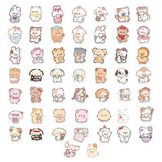 set 100 sticker động vật đáng yêu mini hình dán cắt sẵn có keo trang trí